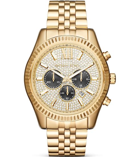 michael kors lexington women's watch|lexington pavé gold tone watch.